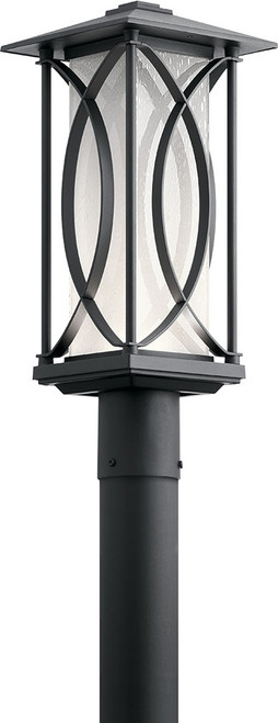 Kichler 49976BKTLED Ashbern Modern Textured Black LED Outdoor Post Lamp