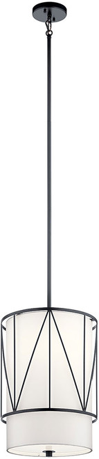 Kichler 52073BK Birkleigh Black Mini Drum Pendant Light