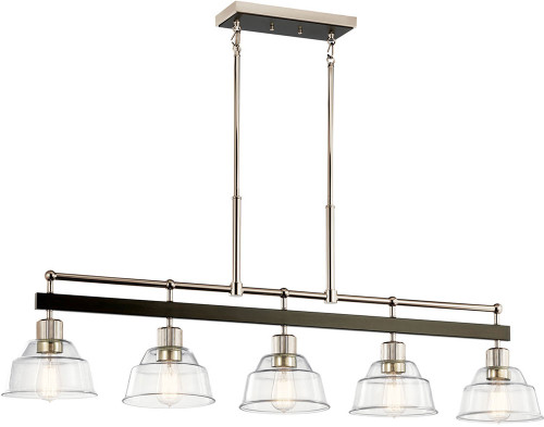 Kichler 52404PN Eastmont Contemporary Polished Nickel Kitchen Island Lighting