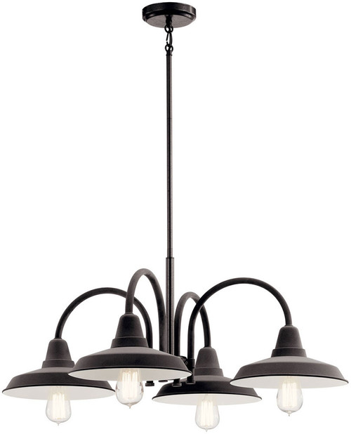 Kichler 52407WZC Marrus Weathered Zinc Chandelier Light