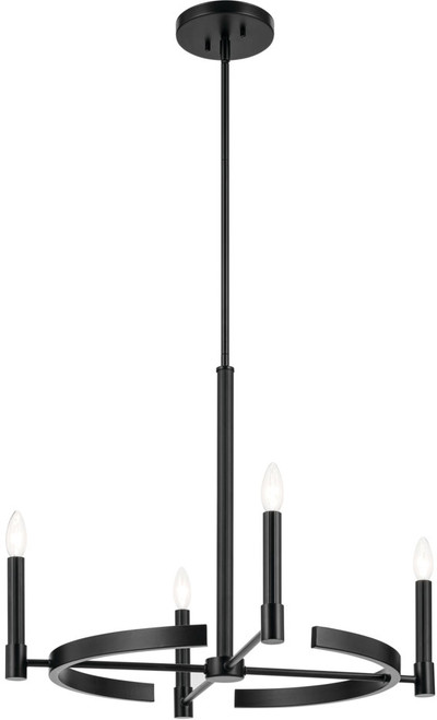 Kichler 52426BK Tolani Contemporary Black Chandelier Lamp