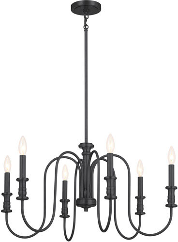 Kichler 52470BK Karthe Modern Black Ceiling Chandelier