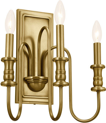 Kichler 52473NBR Karthe Modern Natural Brass Sconce Lighting
