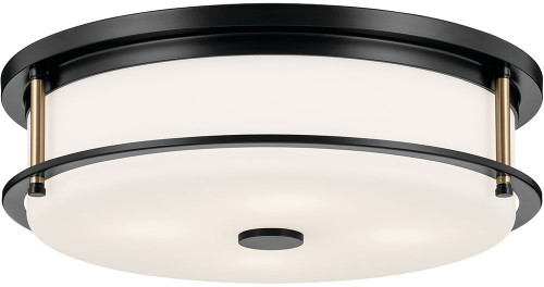 Kichler 52597BKCPZ Brit Black 18" Flush Lighting