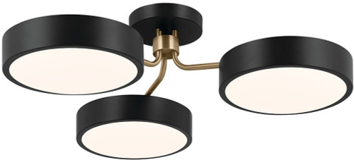 Kichler 52604BKCPZ Sago Contemporary Black LED Ceiling Lighting Fixture