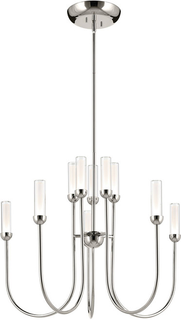 Kichler 52757PNLED Moraine Modern Polished Nickel LED Chandelier Light