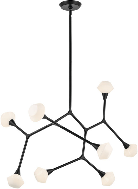 Kichler 52763BK Cassius Contemporary Black LED Hanging Chandelier