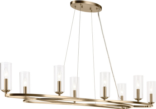 Kichler 52772CPZ Harpin Contemporary Champagne Bronze Chandelier Lamp