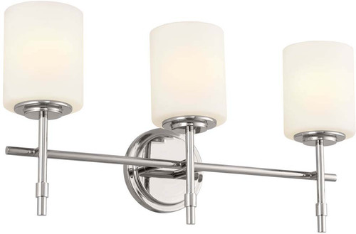Kichler 55142PN Ali Polished Nickel 3-Light Vanity Lighting Fixture