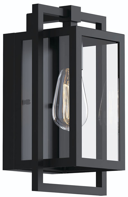 Kichler 59085BK Goson Contemporary Black Exterior 12" Wall Mounted Lamp