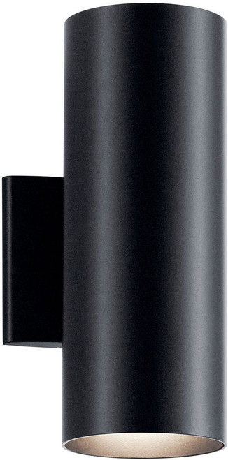 Kichler 9244BK Modern Black Outdoor 12" Wall Sconce Lighting