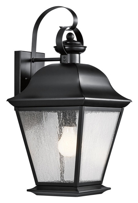 Kichler 9709BK Mount Vernon Large 19 Inch Tall Black Outdoor Wall Lighting