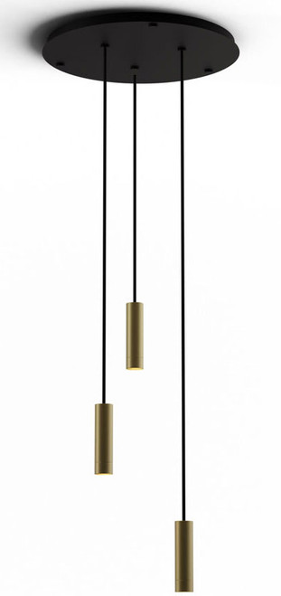 Koncept CMP-C3-S-06-BRS Combi Contemporary Brass LED 3-Light Multi Pendant Lamp