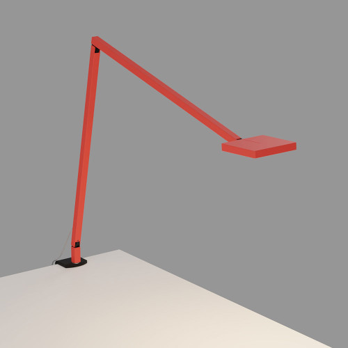 Koncept FCD-2-MFR-2CL Focaccia Modern Matte Fire Red LED Clamp Desk Lamp