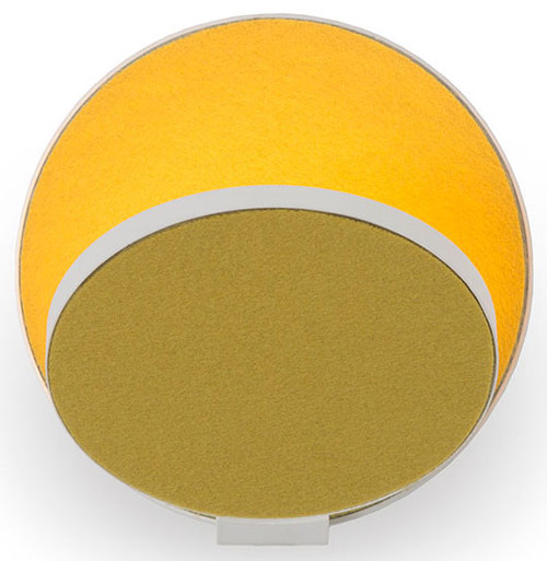 Koncept GRW-S-MWT-HDF Gravy Contemporary Matte White / Honeydew Felt LED Wall Lighting Fixture
