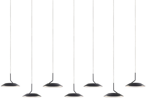 Koncept RYP-L7-SW-MTB Royyo Contemporary Matte Black LED Multi Hanging Light Fixture