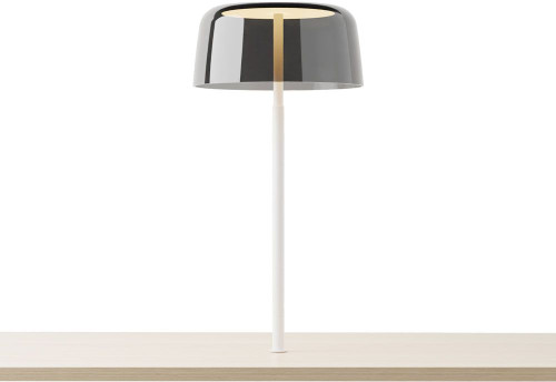 Koncept YUC-SW-MWT-THR+SDGY Yurei Contemporary Matte White LED Table Top Lamp