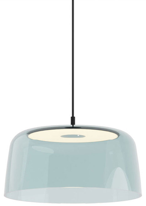 Koncept YUP-S1-SW-MTB+SBLU Yurei Modern Matte Black LED Pendant Hanging Light