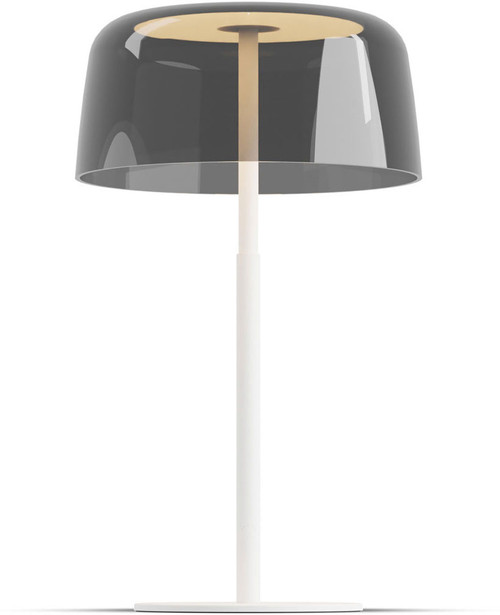 Koncept YUT-SW-MWT+SDGY Yurei Contemporary Matte White LED Table Top Lamp