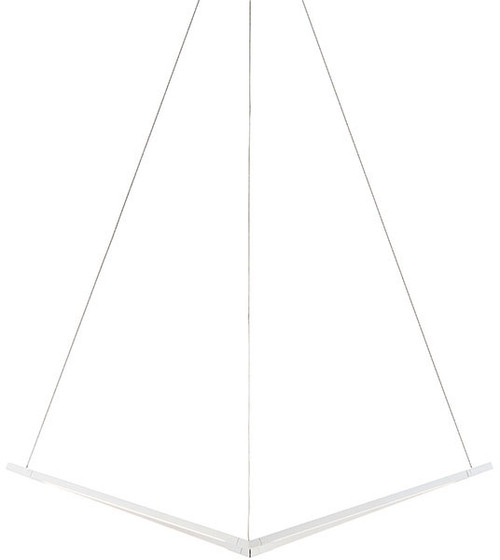 Koncept ZBP-16-B-SW-MWT-CNP Z-Bar Pendant Modern Matte White LED Hanging Pendant Light