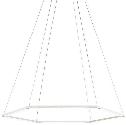 Koncept ZBP-16-H-SW-MWT-CNP Z-Bar Pendant Contemporary Matte White LED Hanging Lamp