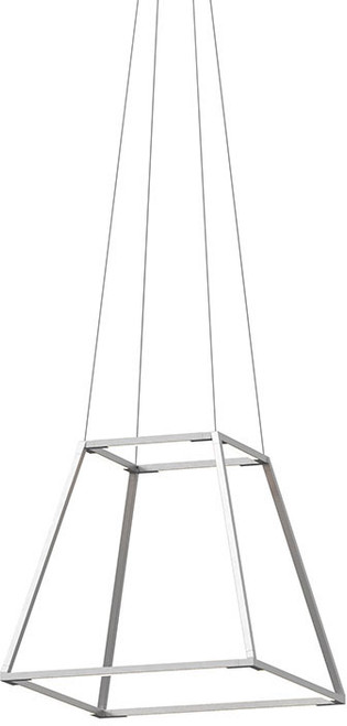 Koncept ZBP-16-RS-SW-SIL-CNP Z-Bar Rise Square Contemporary Silver LED Foyer Lighting