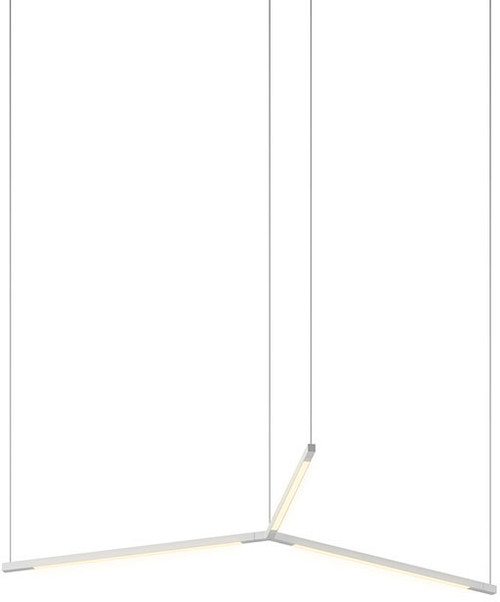 Koncept ZBP-16-TR-SW-SIL-CNP Z-Bar Pendant Modern Silver LED Hanging Light Fixture