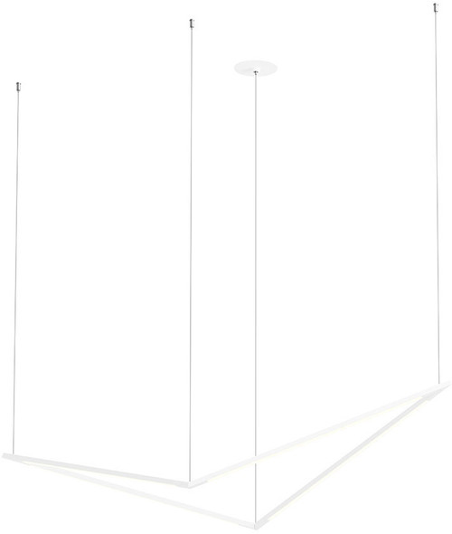 Koncept ZBP-24-B-SW-MWT-CNP Z-Bar Pendant Contemporary Matte White LED Pendant Light