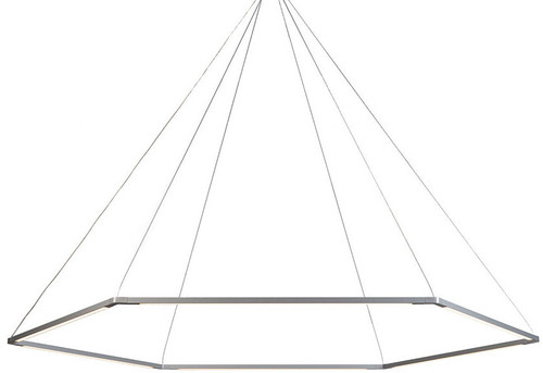 Koncept ZBP-24-H-SW-SIL-CNP Z-Bar Pendant Contemporary Silver LED Hanging Pendant Lighting