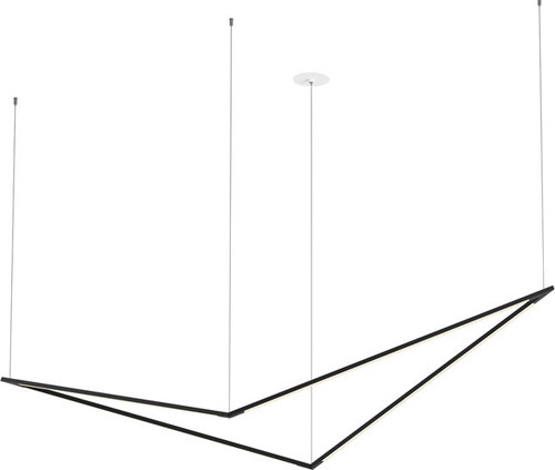 Koncept ZBP-36-B-SW-MTB-CNP Z-Bar Pendant Modern Matte Black LED Hanging Lamp