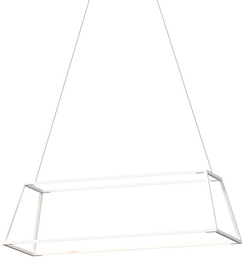 Koncept ZBP-38-RR-SW-MWT-CNP Z-Bar Rise Rectangle Contemporary Matte White LED Kitchen Island Lighting