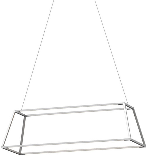 Koncept ZBP-38-RR-SW-SIL-CNP Z-Bar Rise Rectangle Contemporary Silver LED Kitchen Island Light