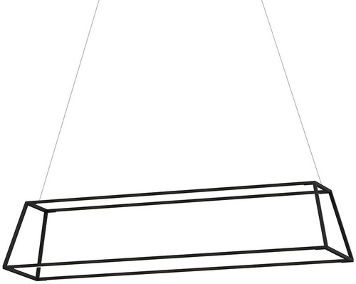 Koncept ZBP-54-RR-SW-MTB-CNP Z-Bar Rise Rectangle Modern Matte Black LED Island Light Fixture