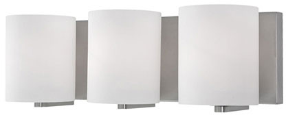 Kuzco 70233BN Modern Brushed Nickel 3-Light Lighting For Bathroom