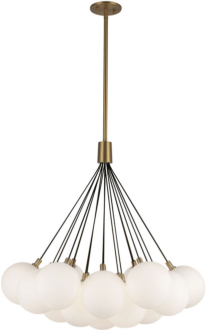 Kuzco CH3128-BG/OP Bolla Contemporary Brushed Gold LED Multi Ceiling Light Pendant