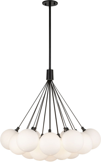 Kuzco CH3128-BK/OP Bolla Contemporary Black LED Multi Lighting Pendant