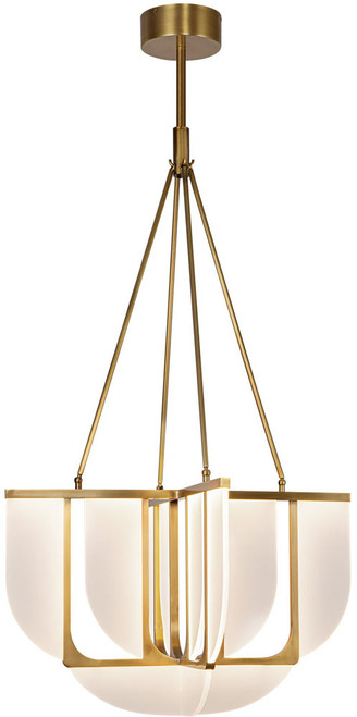 Alora CH336830VB Anders Modern Vintage Brass LED Ceiling Pendant Light