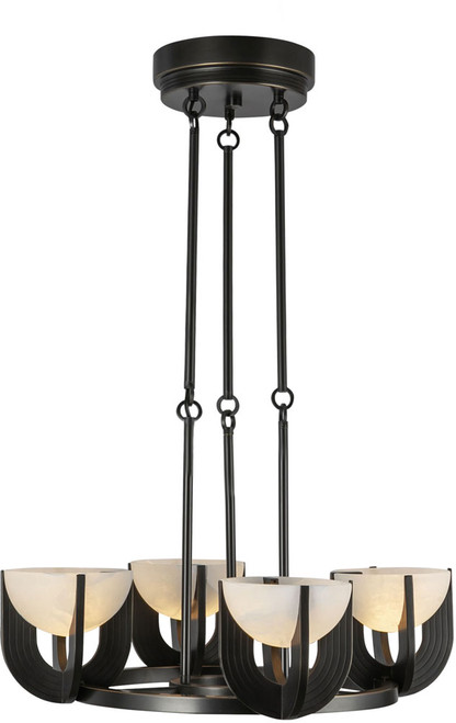Alora CH362423UBAR-UNV Colette Modern Urban Bronze / Alabaster LED Mini Hanging Chandelier