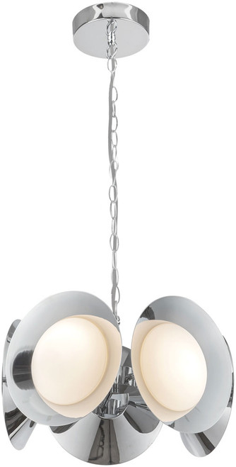 Kuzco CH77916-CH/OP-UNV Cleo Contemporary Chrome / Opal Glass LED Pendant Light Fixture