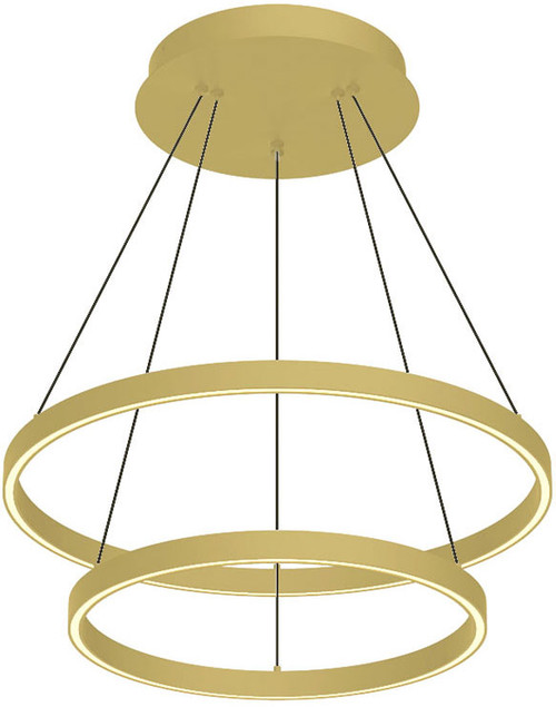 Kuzco CH87224-BG Cerchio Contemporary Brushed Gold LED 23.5" Hanging Lamp