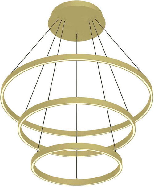 Kuzco CH87332-BG Cerchio Contemporary Brushed Gold LED Pendant Lamp
