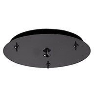 Kuzco CNP03AC-BC Canopy Black Chrome 3 Port Canopy