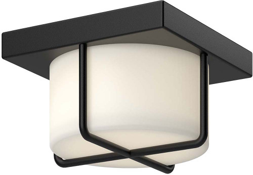 Kuzco FM45907-BK/OP Regalo Modern Black/Opal Glass LED 7" Flush Mount Ceiling Light Fixture