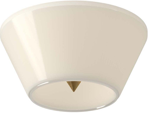 Kuzco FM45710-BG/GO Holt Contemporary Brushed Gold/Glossy Opal LED 10" Flush Mount Light Fixture