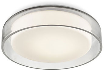 Kuzco FM48610 Aston Contemporary Clear LED 10" Ceiling Lighting Fixture
