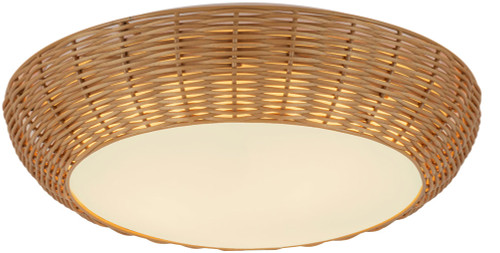 Alora Mood FM511014RA Merida Contemporary Rattan 15" Flush Mount Lighting
