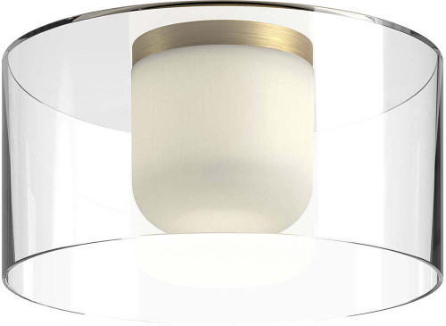 Kuzco FM53512-BG/CL Birch Contemporary Brushed Gold LED 12" Ceiling Light