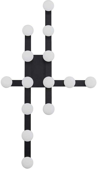 Kuzco FM63432-BK Rezz Modern Black LED Flush Mount Light Fixture