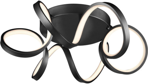 Kuzco FM93820-BK Synergy Modern Black LED Flush Mount Lighting Fixture