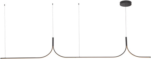 Kuzco LP17910-BK-UNV-010 Thread Modern Black LED Island Light Fixture